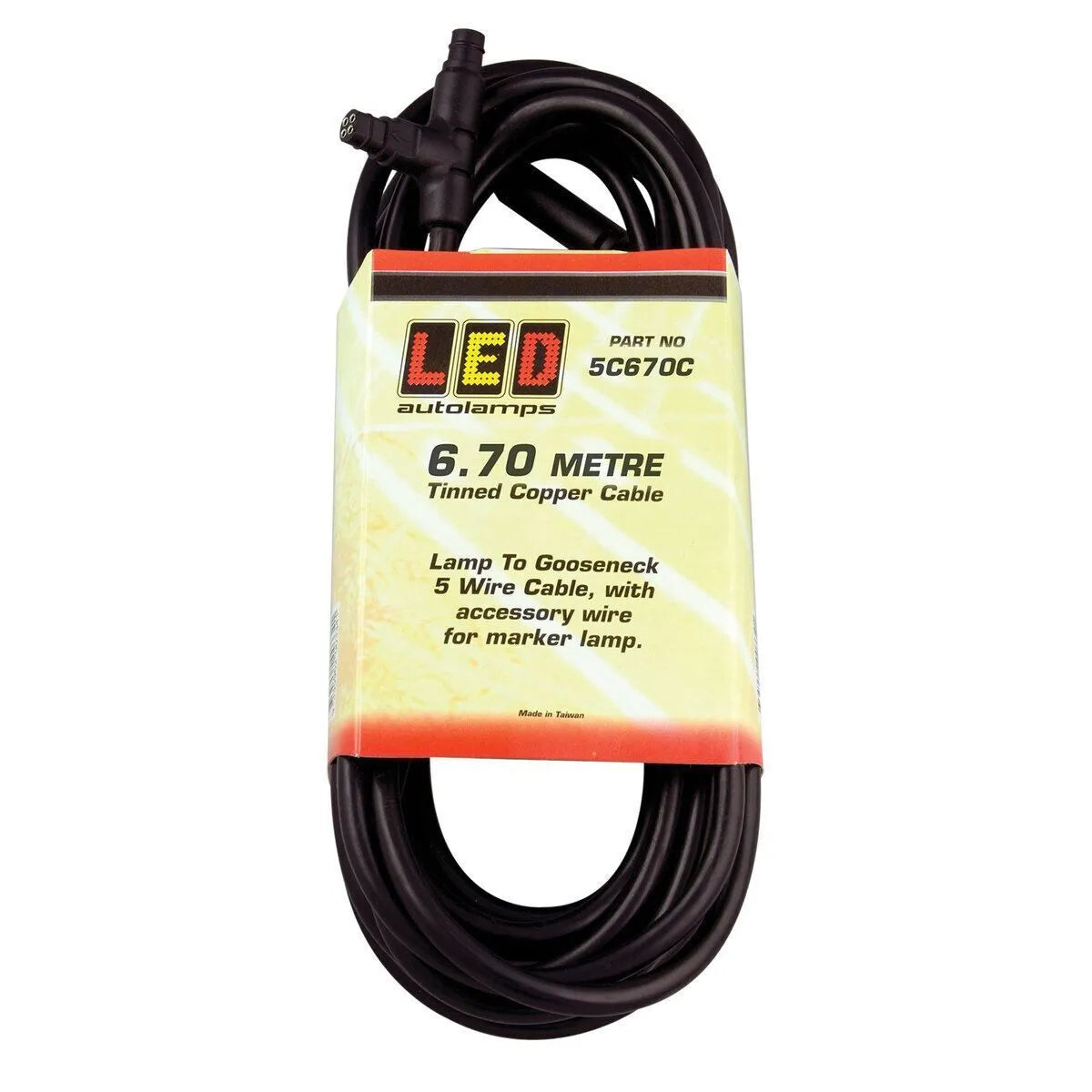 LED Autolamps 5C670C 6.7m Lamp To Lamp Cable 5 Core Suit LED Autolamps
