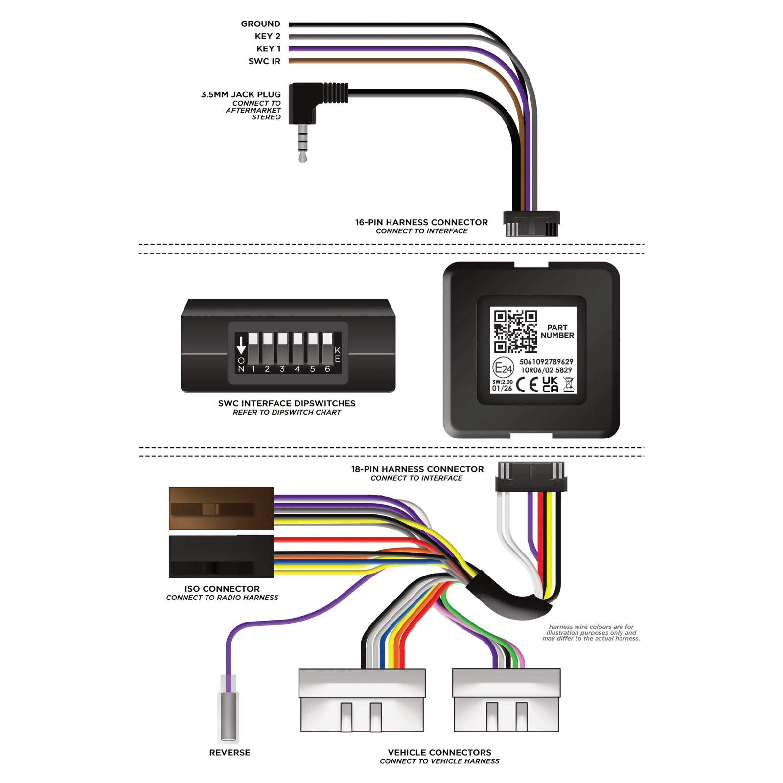 Aerpro SWHY8C Steering Wheel Control Interface Hyundai Various
