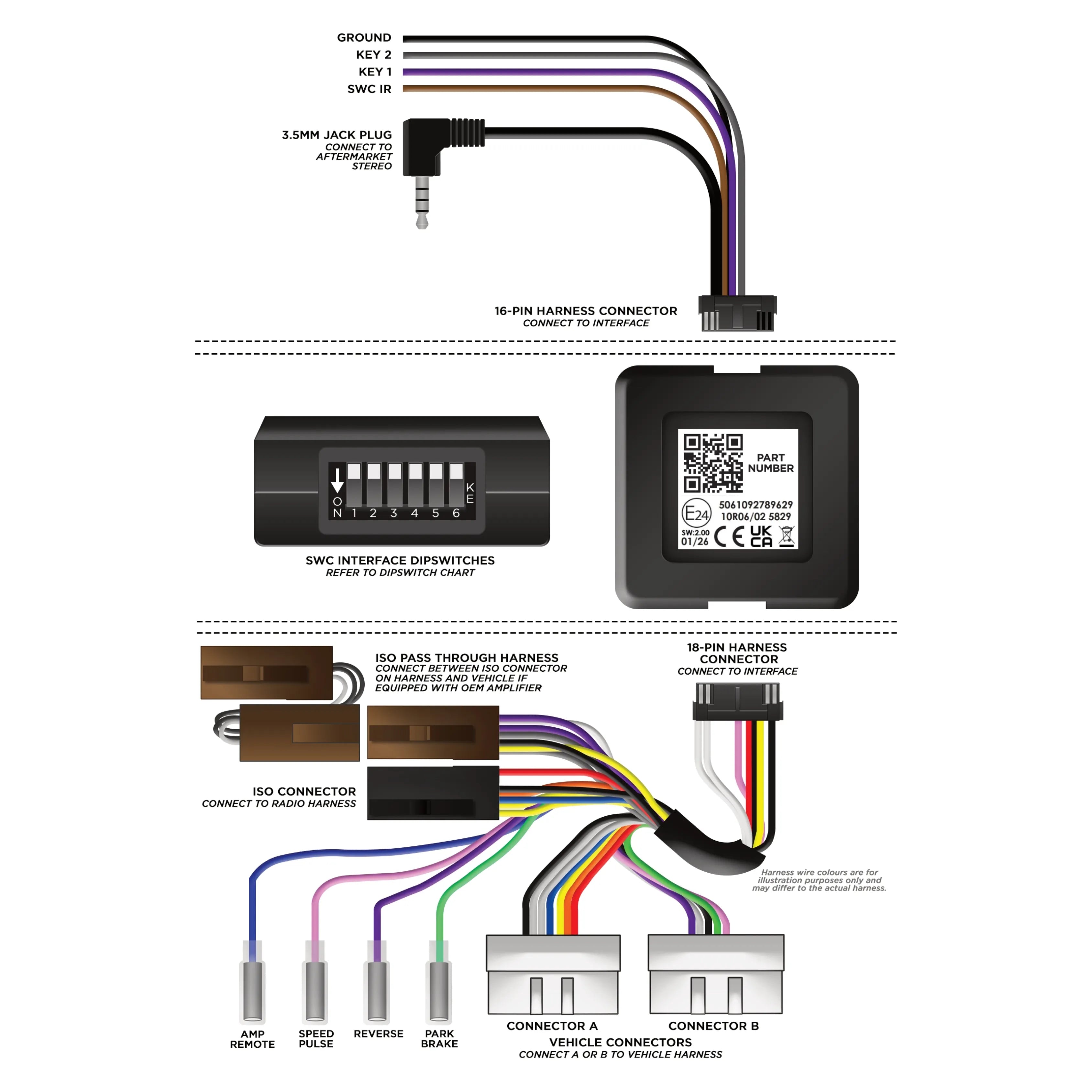 Aerpro SWCH3C SWC Interface Chrysler Dodge and Jeep Various Models