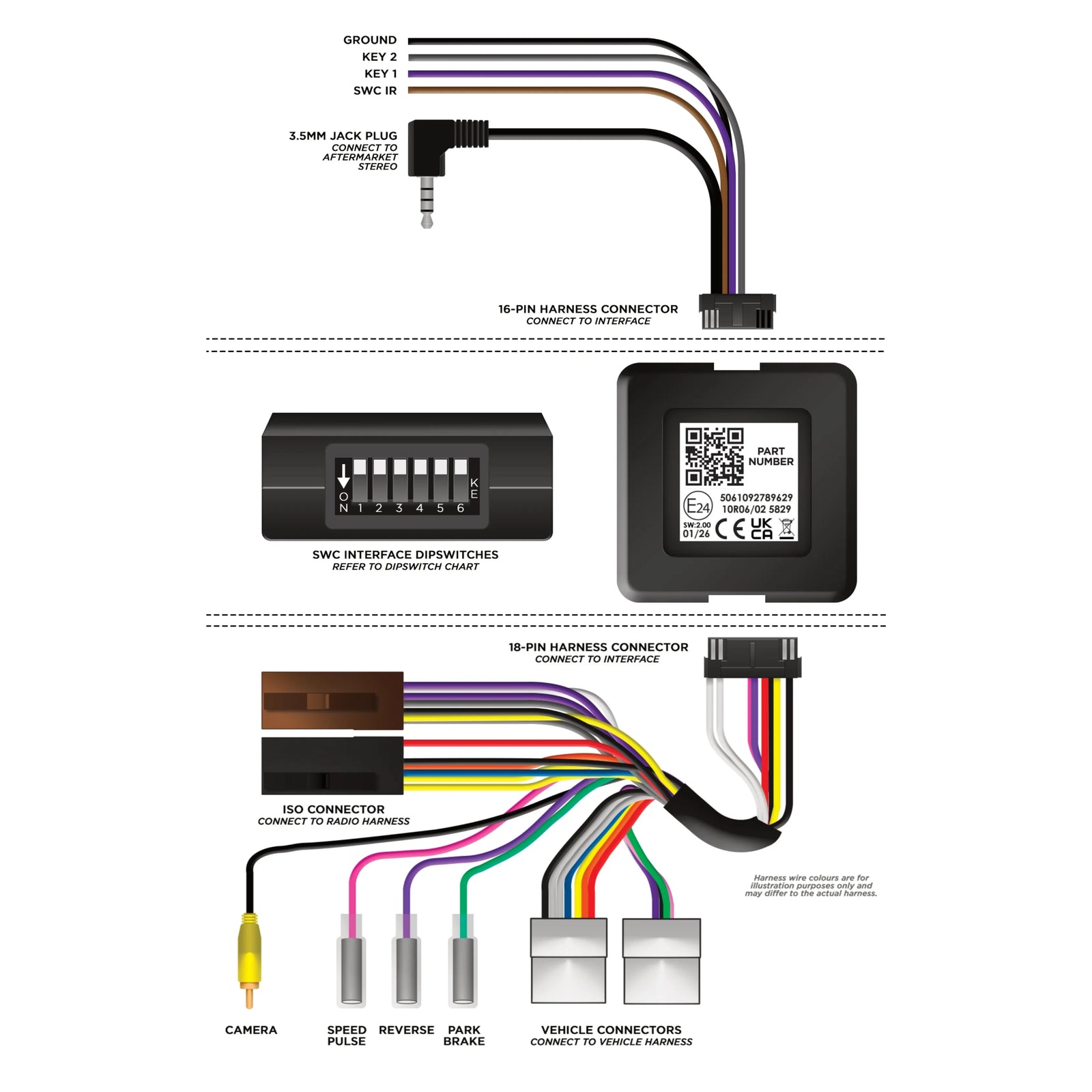 Aerpro SWHY8V SWC Interface Hyundai Various Camera Retention