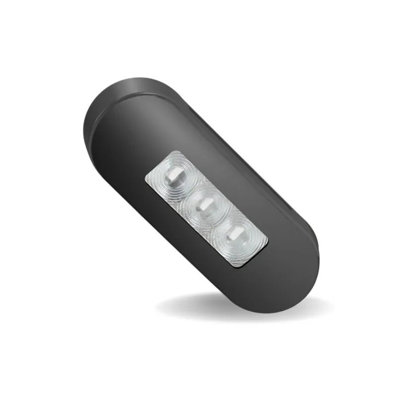 LED Autolamps 86BRM 12/24V Rear End Outline Marker Lamp Clear Lens Coloured LEDs Black Steel Bezel Blister Pack
