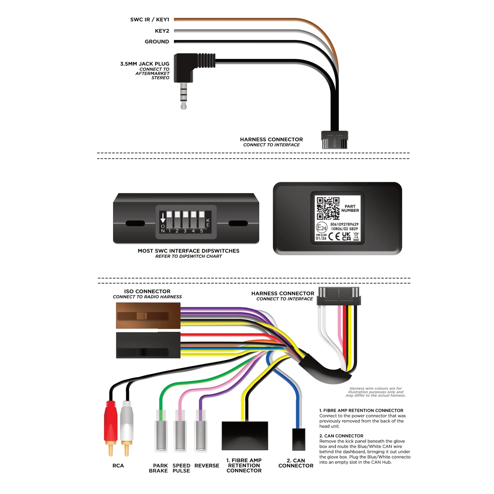 Aerpro SWMC7C SWC Interface Mercedes Various MOST 25 Amplified