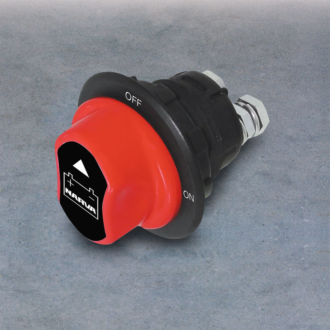 Narva 61036 | Rotary Battery Master | Isolator Switch With Removeable Keyed Knob (Contacts Rated 100A @ 12V)
