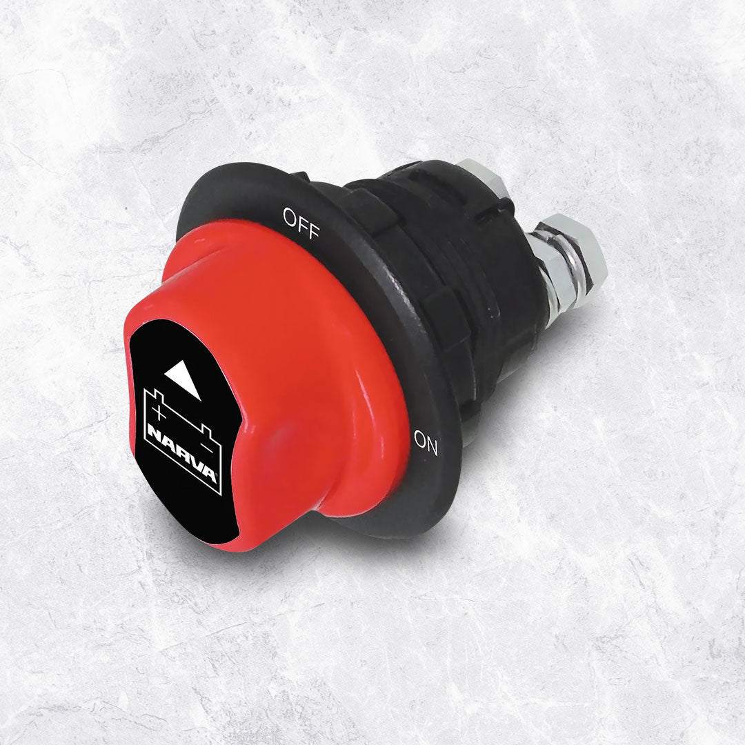 Narva 61036 | Rotary Battery Master | Isolator Switch With Removeable Keyed Knob (Contacts Rated 100A @ 12V)
