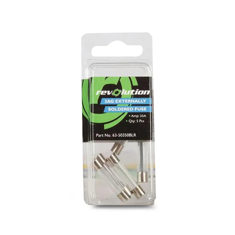 Revolution 63-50350BLR 35A 3AG Glass Fuse - 5pcs