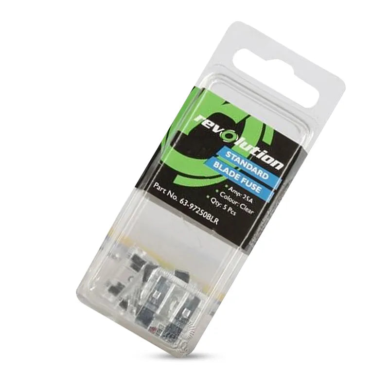 Revolution 63-97250BLR 25A Standard Blade Fuse - 5pcs