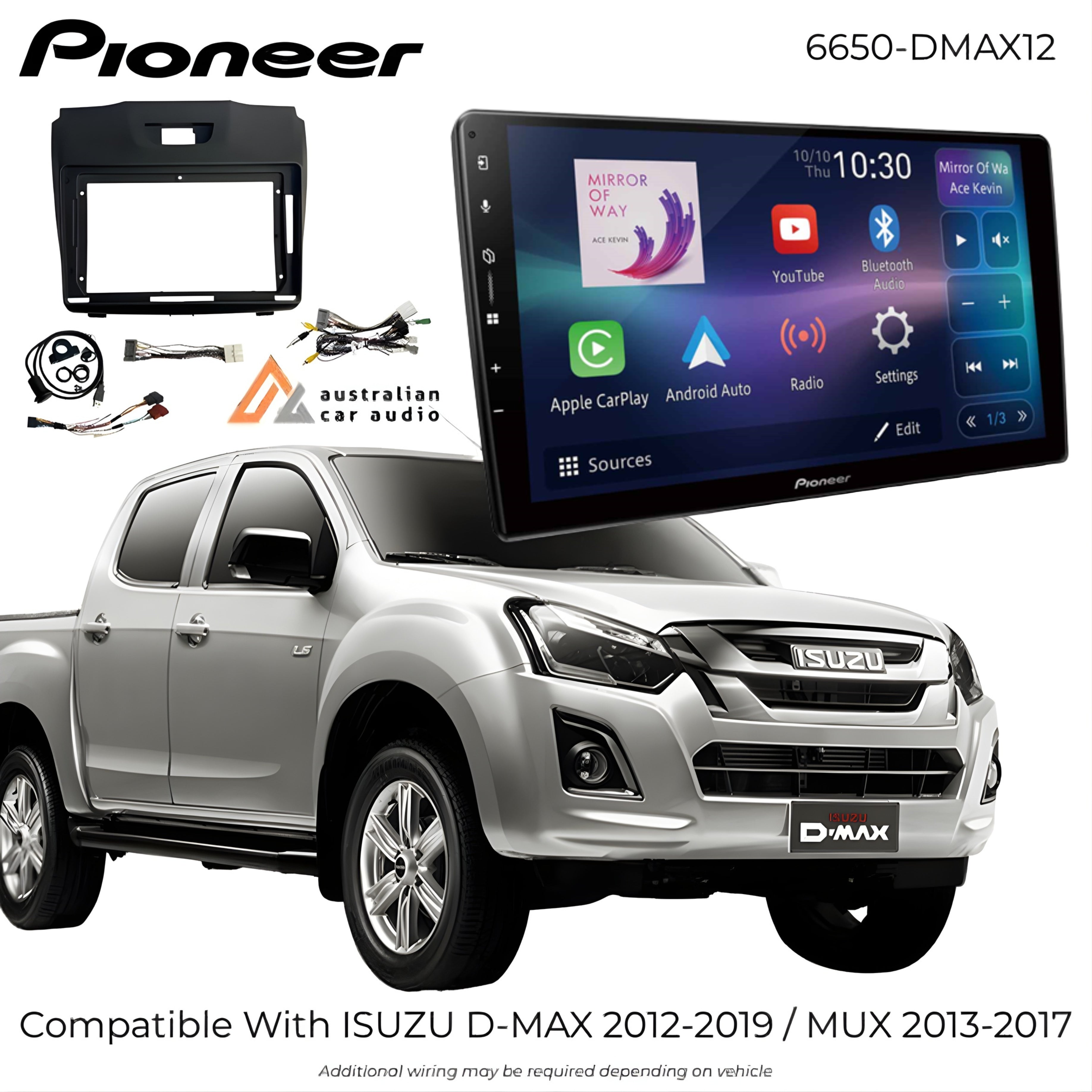 Pioneer 6650-DMAX12 Isuzu D-MAX/MUX 9" Wireless AV Receiver