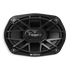 Front view of an oval speaker behind a black spoked grille with an ORION badge at the base