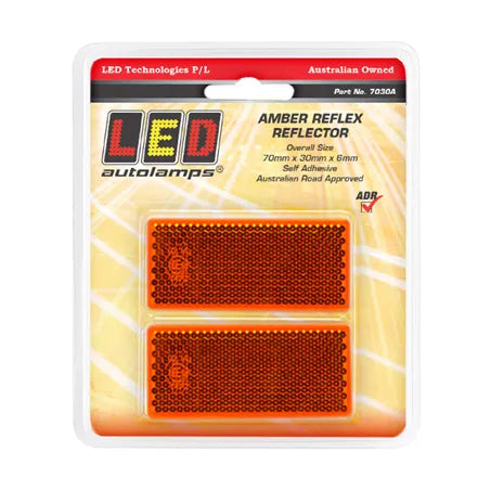 LED Autolamps 7030A Reflector Amber 70mm*30mm