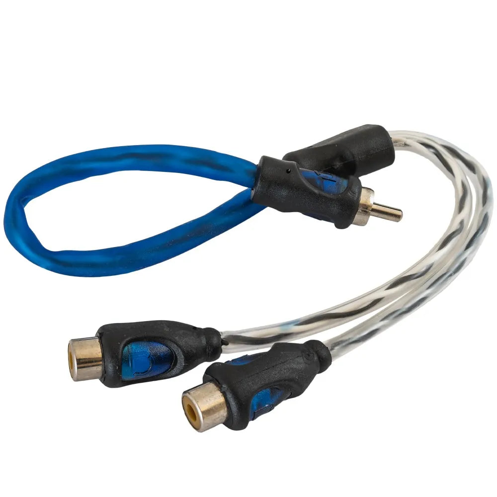 Auto-Connect AC-RCAYL2F Twisted RCA Y-Split Cable (Low Level 2 Female - 1 Male)