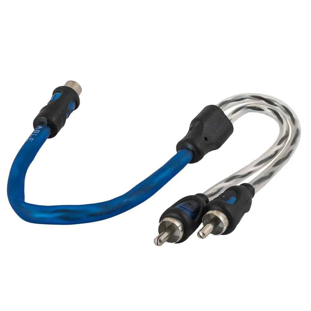 Auto-Connect AC-RCAYL2M Twisted RCA Y-Split Cable (Low Level 2 Male - 1 Female)