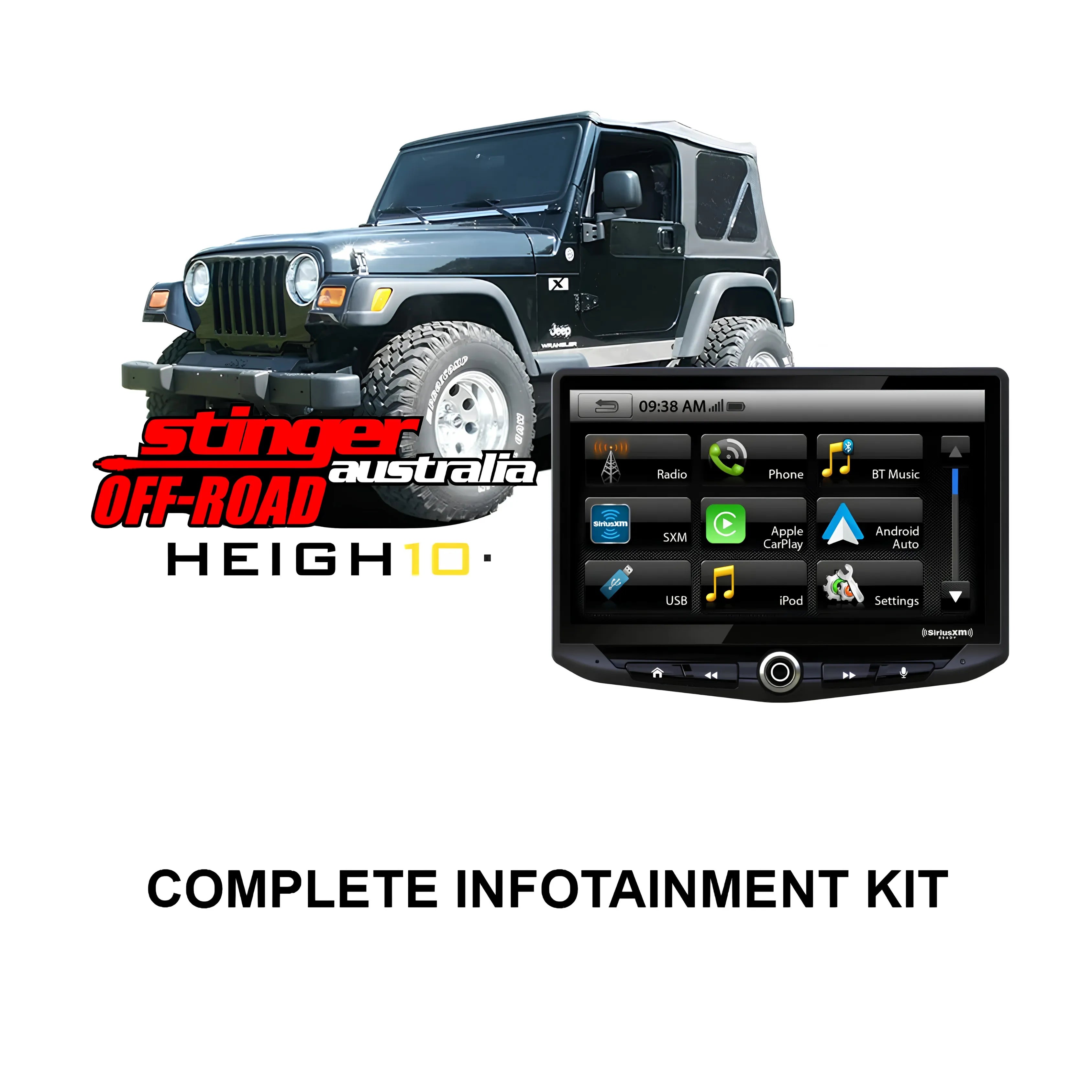Stinger SRP-JW03H HEIGH10 Package To Suit JEEP Wrangler TJ 03-07