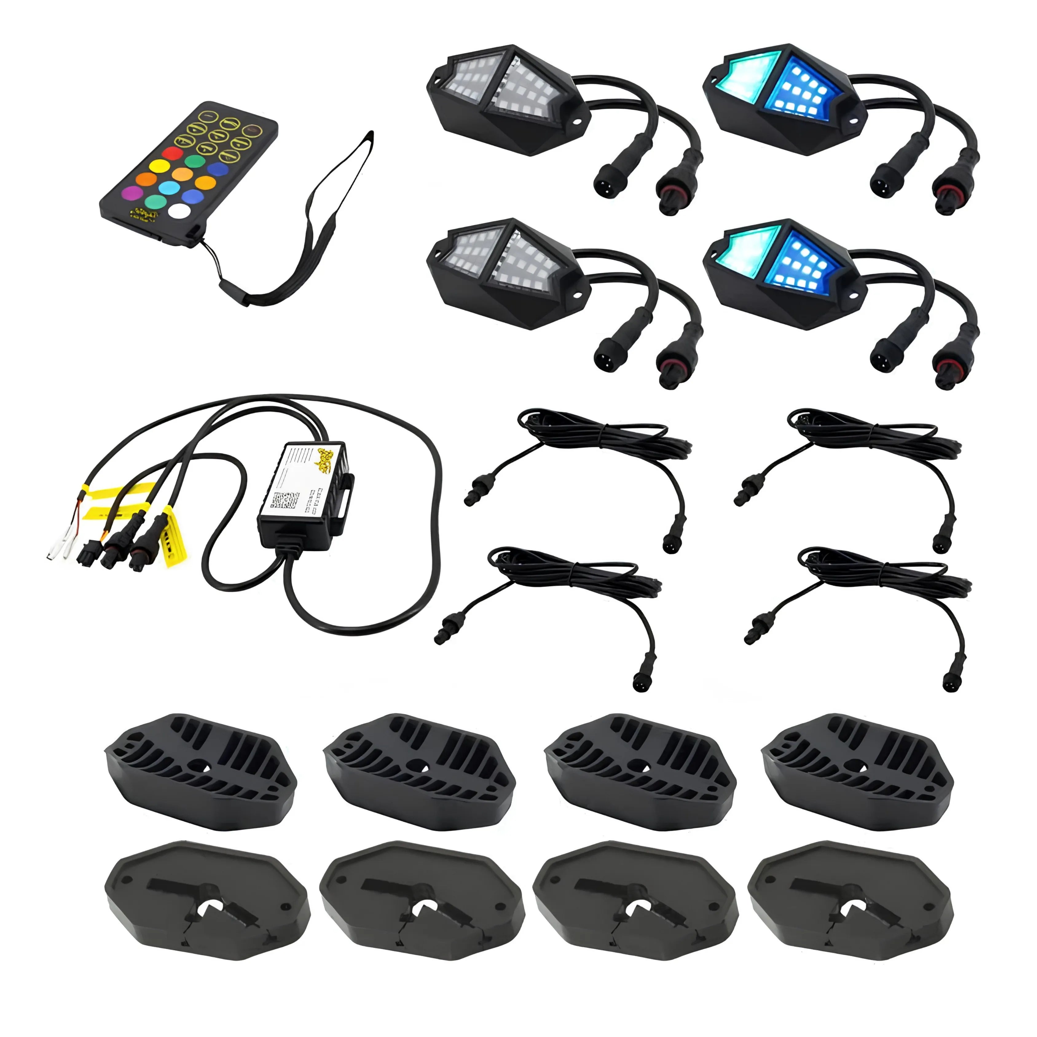 Stinger SPXDK4 ENLIGHT10 Dynamic 4-Way RGB Rock Light Kit