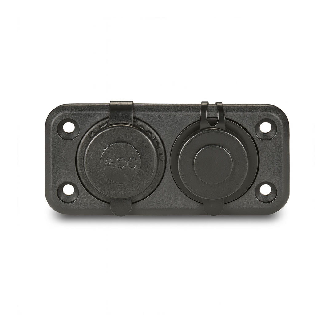Narva 81170BL | Twin USB Socket – Flush Mount USB-A & USB-C Power Outlet (Black)