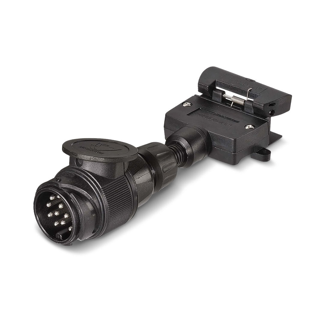 Narva 82285BL | 13 Pin Euro to 7 Pin Flat Trailer Socket Heavy-Duty Adapter for Caravans & Trailers