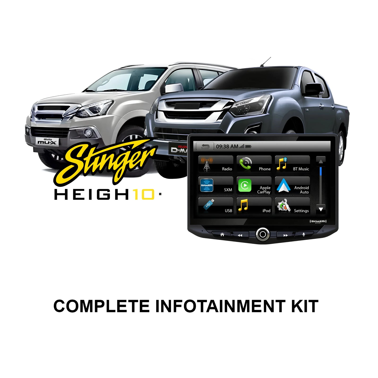 Stinger SRP-IZ001H HEIGH10 Infotainment Kit Suits Isuzu D-MAX / MUX