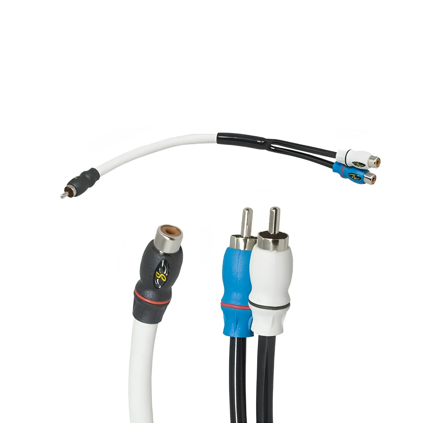 Stinger SMRCAYM PowerSports Male Y Splitter RCA Lead