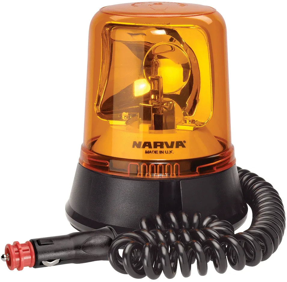 Narva 85658A 12/24V Amber Optimax Rotating Beacon Magnetic Base