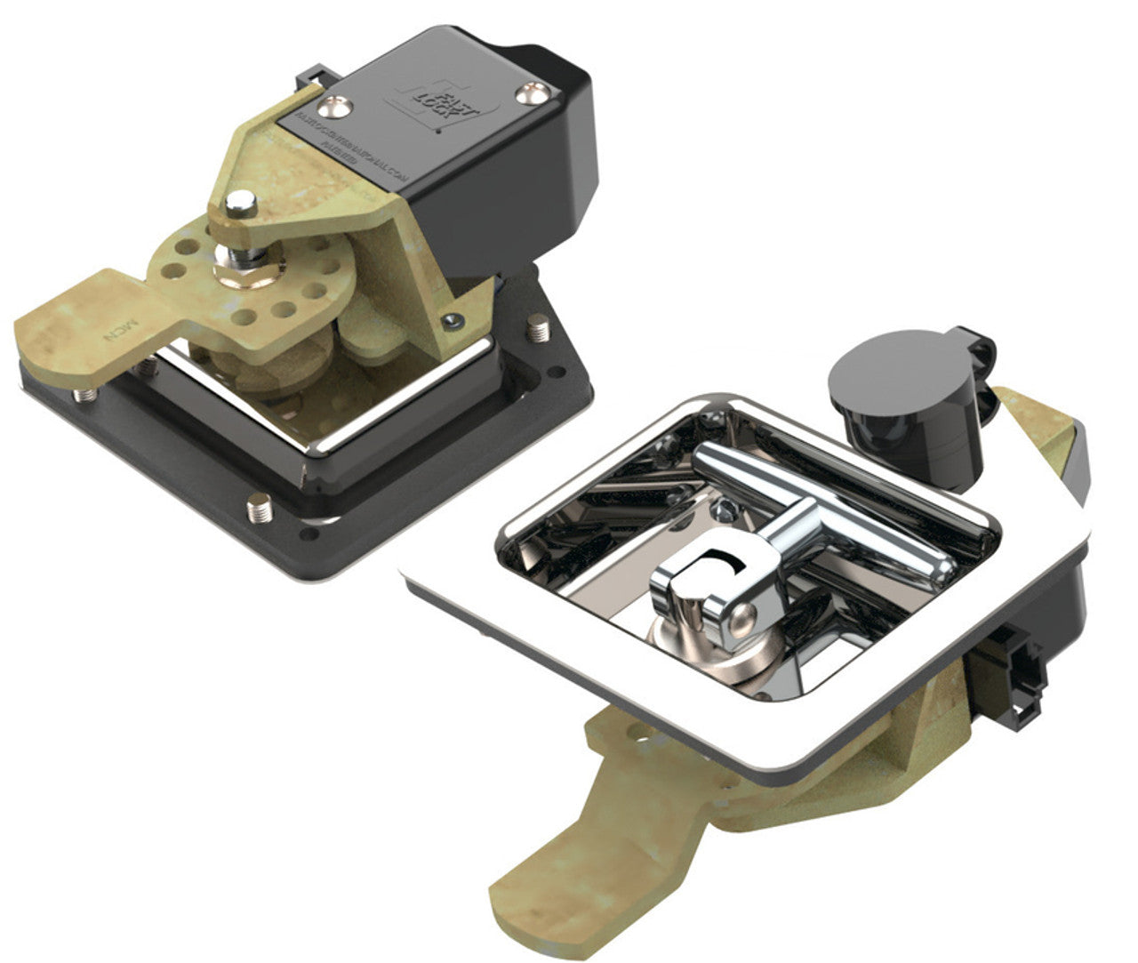 FASTLOCK FL-244-K410 Electronic Locking T-Handle Remote Capability Bent Tongue