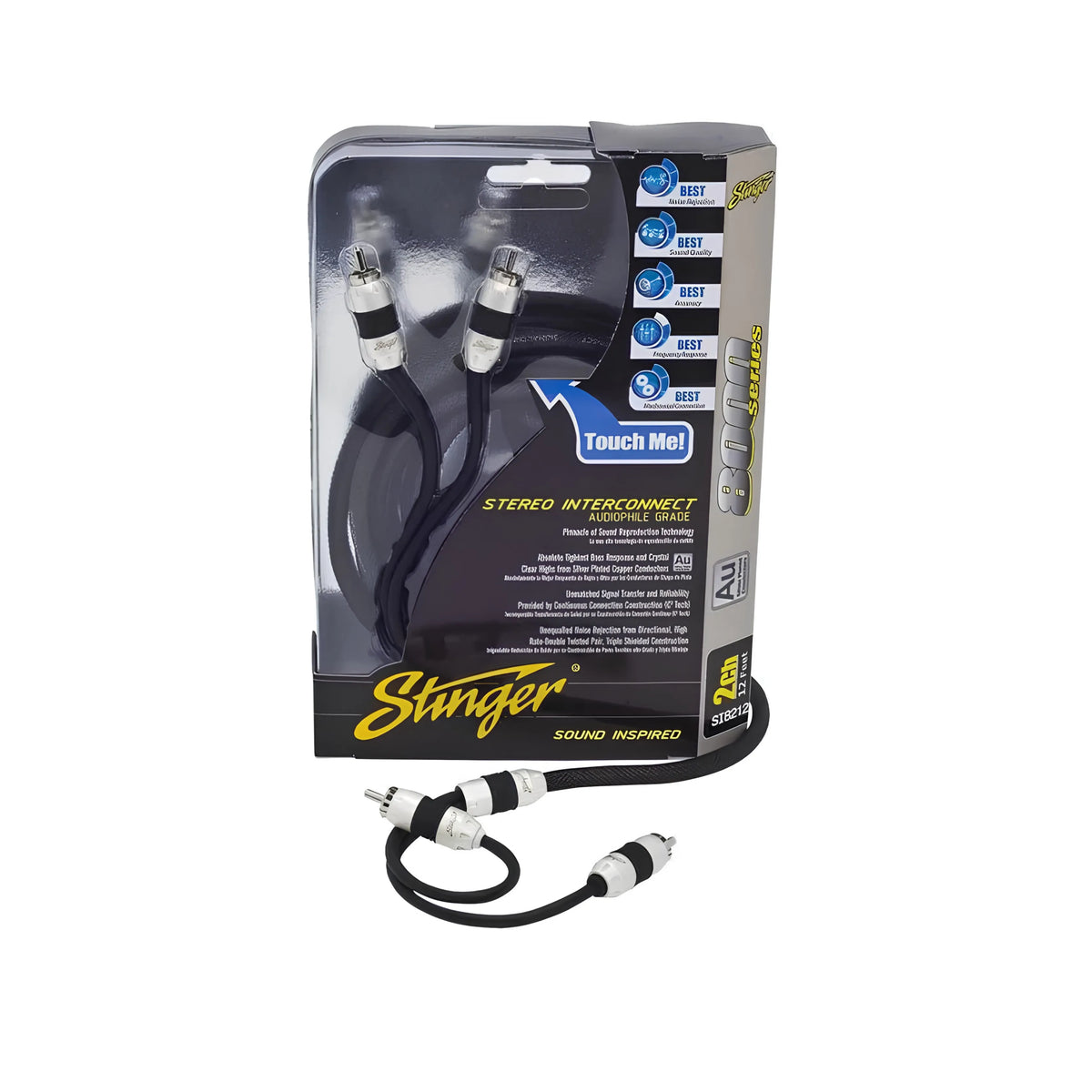 Stinger SI8217 8000 Series 2-Channel Triple Shielded RCA 17ft
