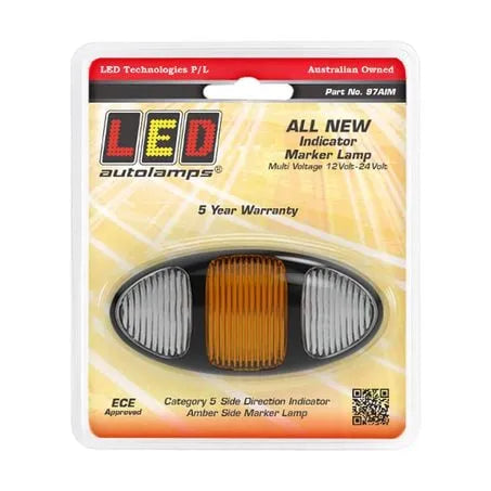 LED Autolamps 97AIM Twin Function Side Indicator With Amber Side Marker