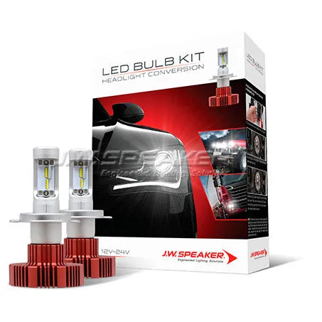 J.W. Speaker 990004 4000 LED H4 Headlight Bulb 6200K Conversion Kit