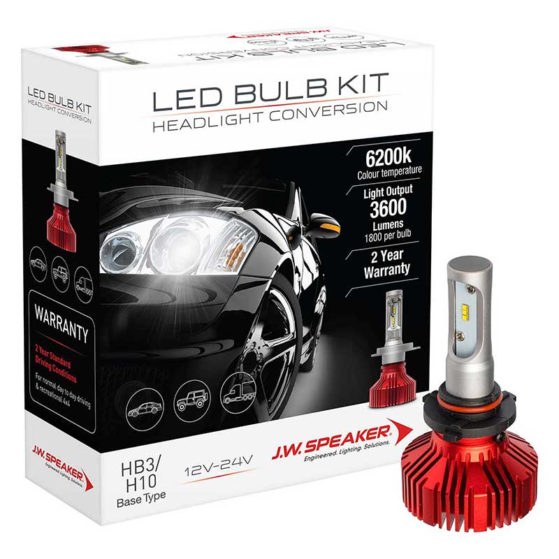 JW Speaker 990005D 3600 Driverless 6200K LED HB3/H10 Headlight Bulb Conversion Kit