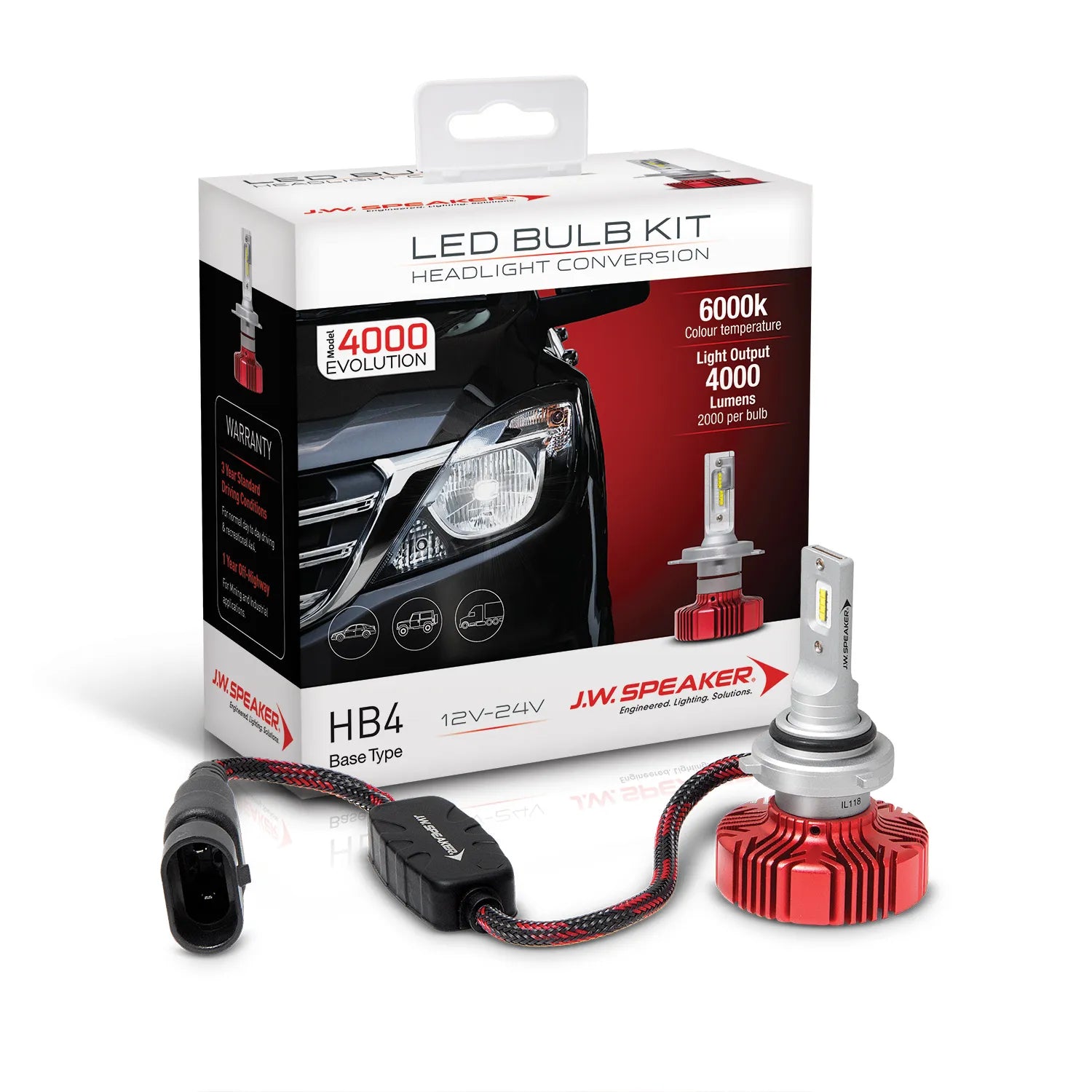 J.W. Speaker 990006 HB4 LED Headlight Conversion Kit