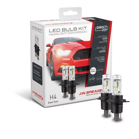 J.W. Speaker 999004 12V LED H4 LED DirectFit Bulb Kit