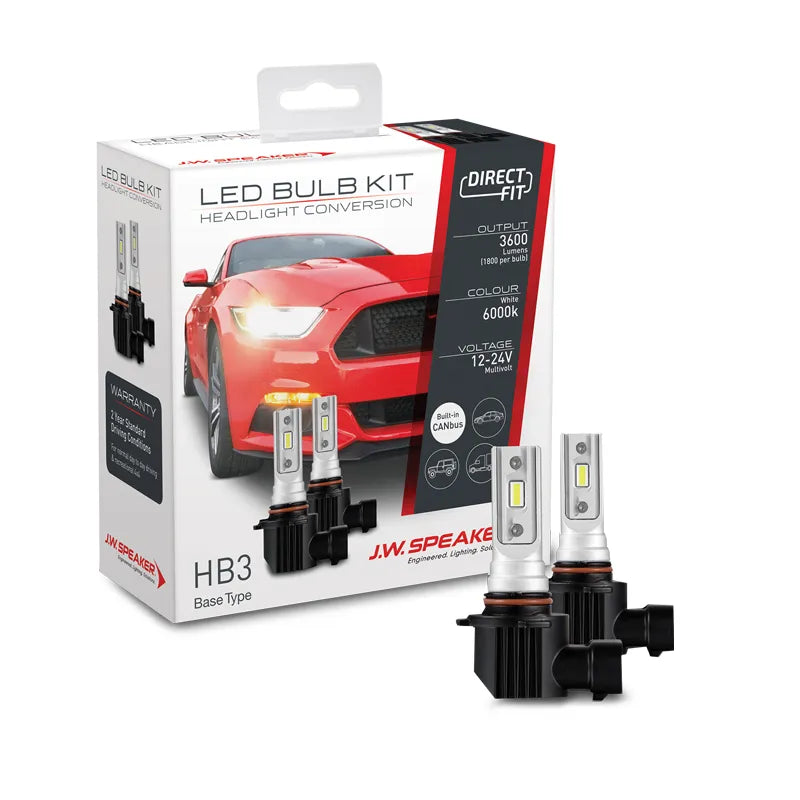 J.W. Speaker 999005 12/24V 6000K HB3 DirectFit LED Bulb Kit
