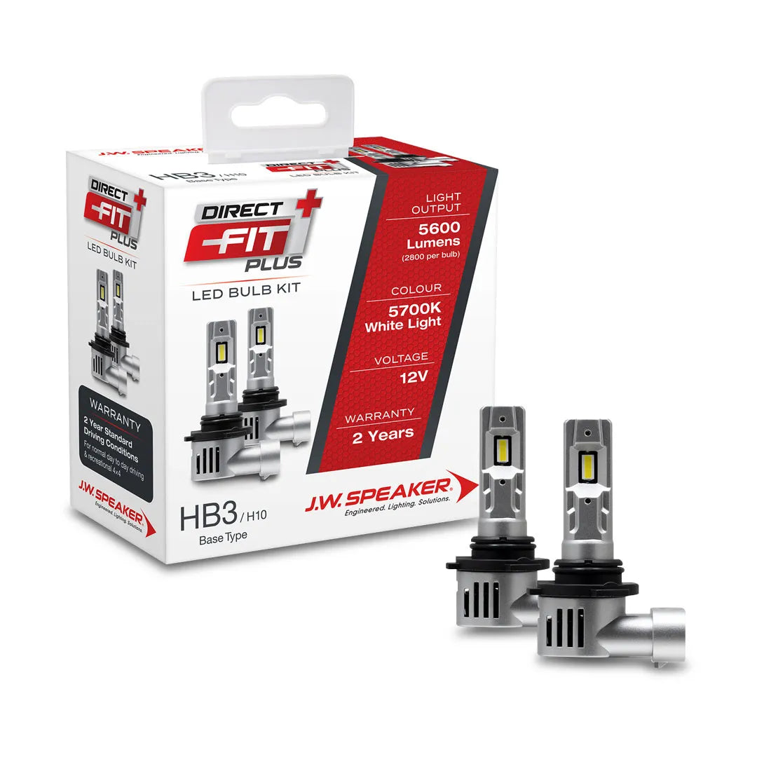 J.W. Speaker 999005DFP HB3 LED Headlight Kit | Direct Fit Plus 12V 6000K – Ultra-Bright, Plug & Play, Road-Legal Upgrade