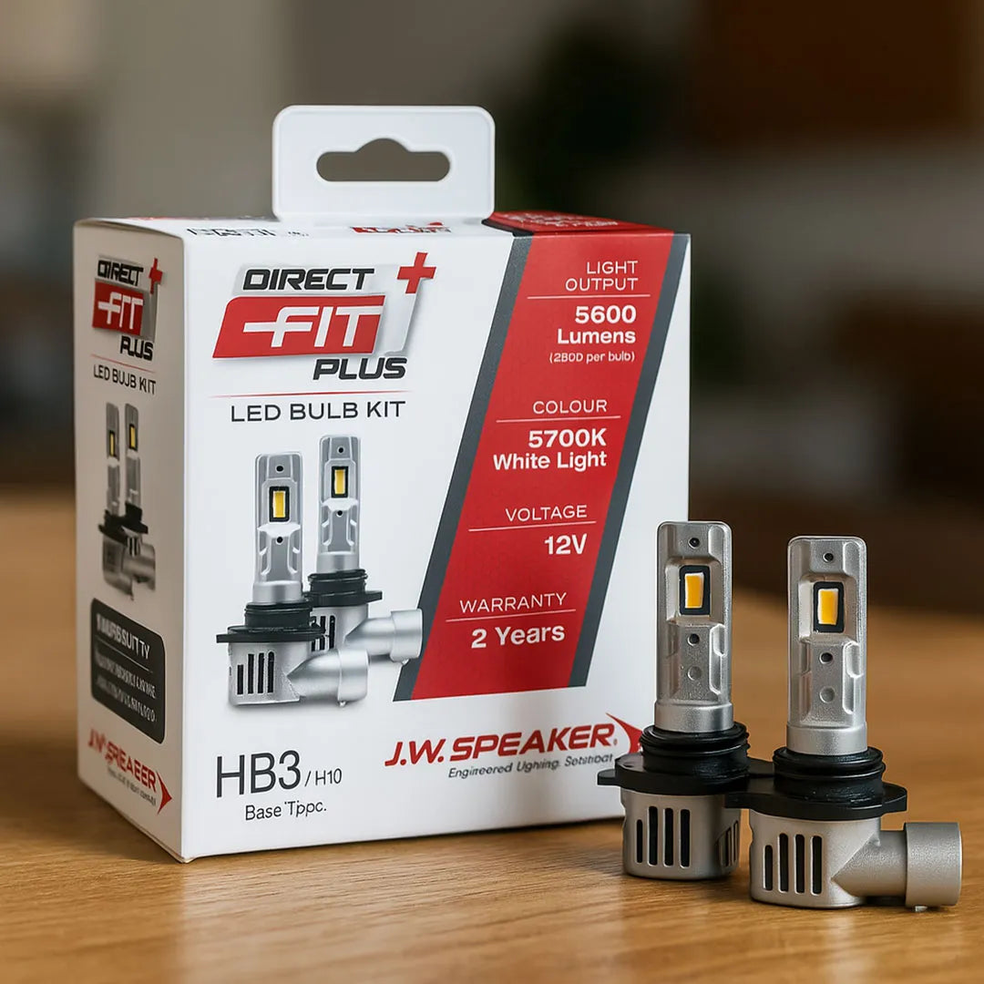 J.W. Speaker 999005DFP HB3 LED Headlight Kit | Direct Fit Plus 12V 6000K – Ultra-Bright, Plug & Play, Road-Legal Upgrade