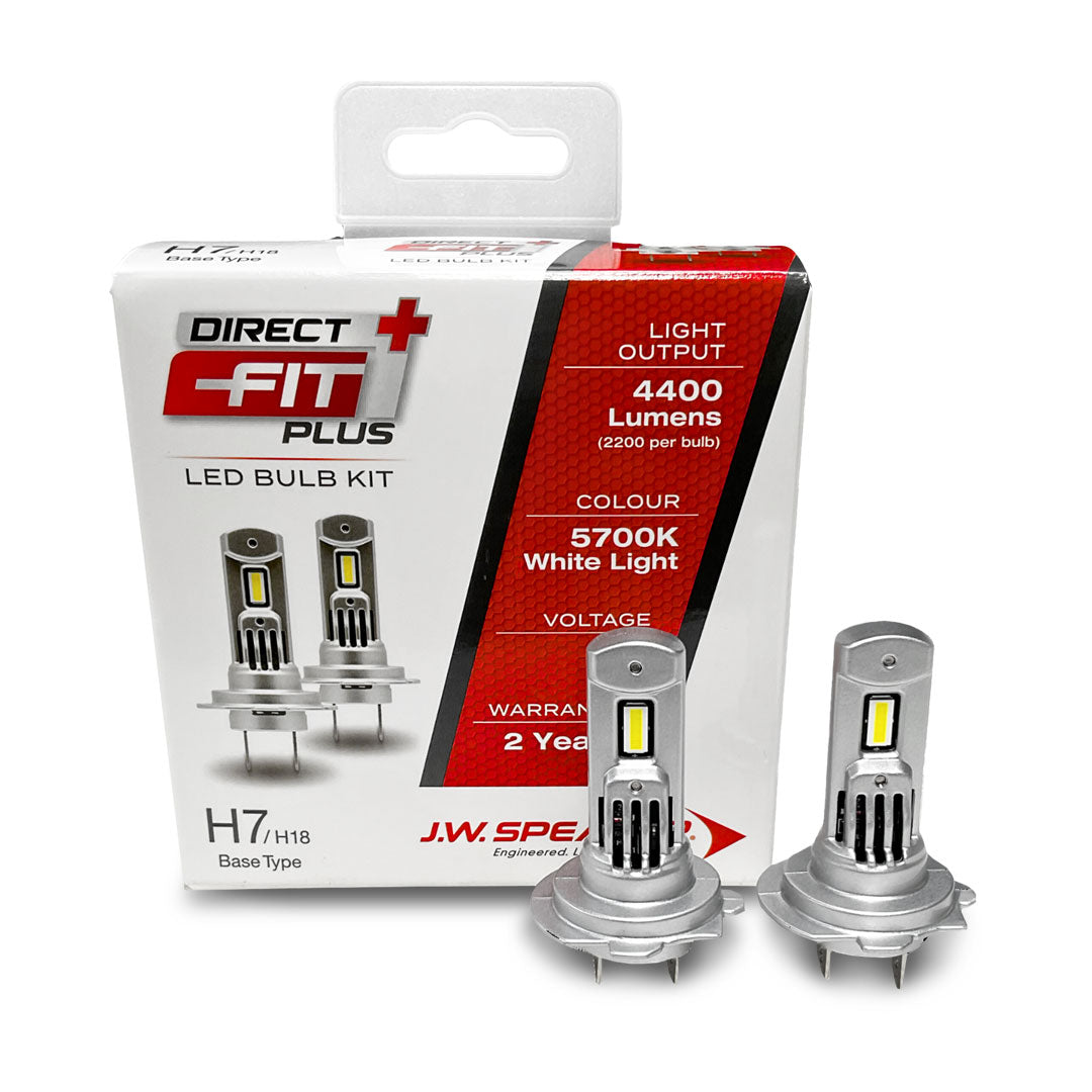J.W. Speaker 999007DFP H7 LED Headlight Kit | Direct Fit Plus 12V 6000K – Ultra-Bright, Plug & Play, Road-Legal Upgrade