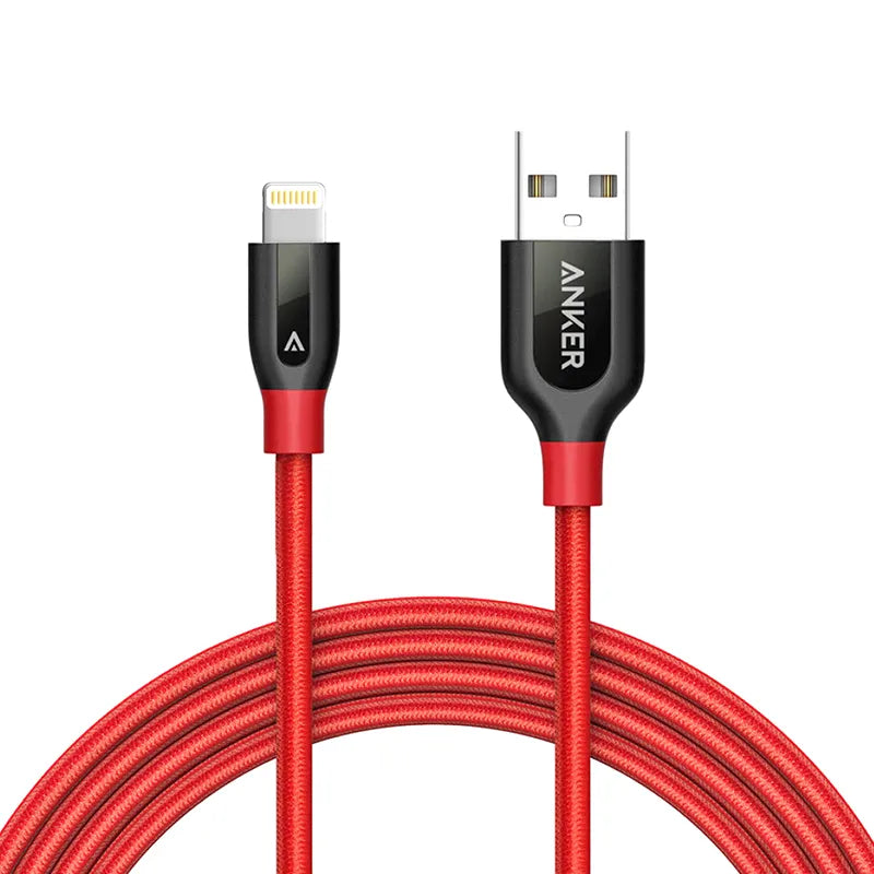 Anker A8122H92 PowerLine+ Lightning 0.9m iPhone/iPad Fast Charging Cable - Red