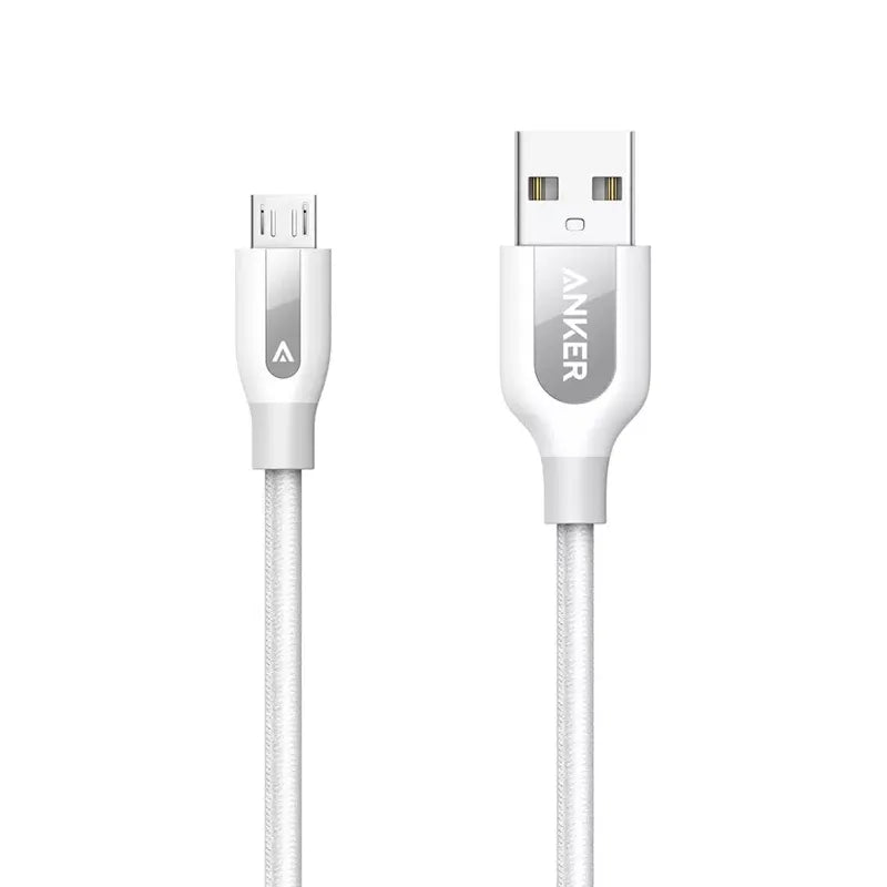 Anker A8142H21 PowerLine+ Micro 0.9m Android Smartphones USB Cable with Pouch - White