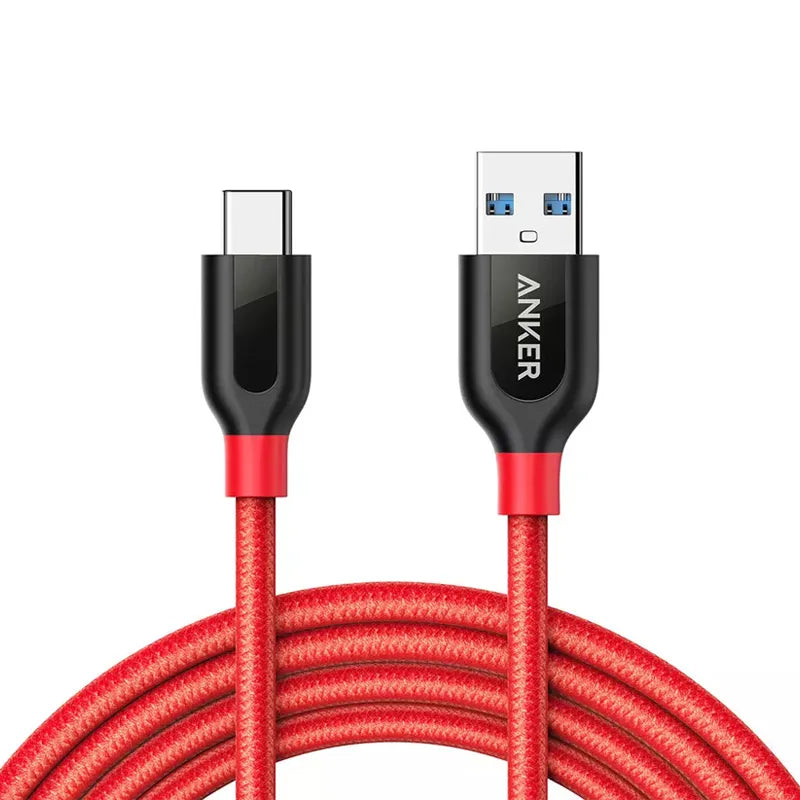 Anker A8168H91 PowerLine 0.9m MacBook/Android USB-C to USB 3.0 Cable - Red