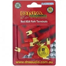 DNA AAC208R 8 Gauge Fork Terminals - 10 Pieces