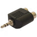 DNA AAR106 3.5mm Plug To 2 RCA Female Audio Adaptor - 1 Pack