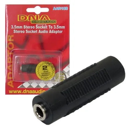 DNA AAR109 3.5mm Stereo Socket To Socket Adaptor Joiner