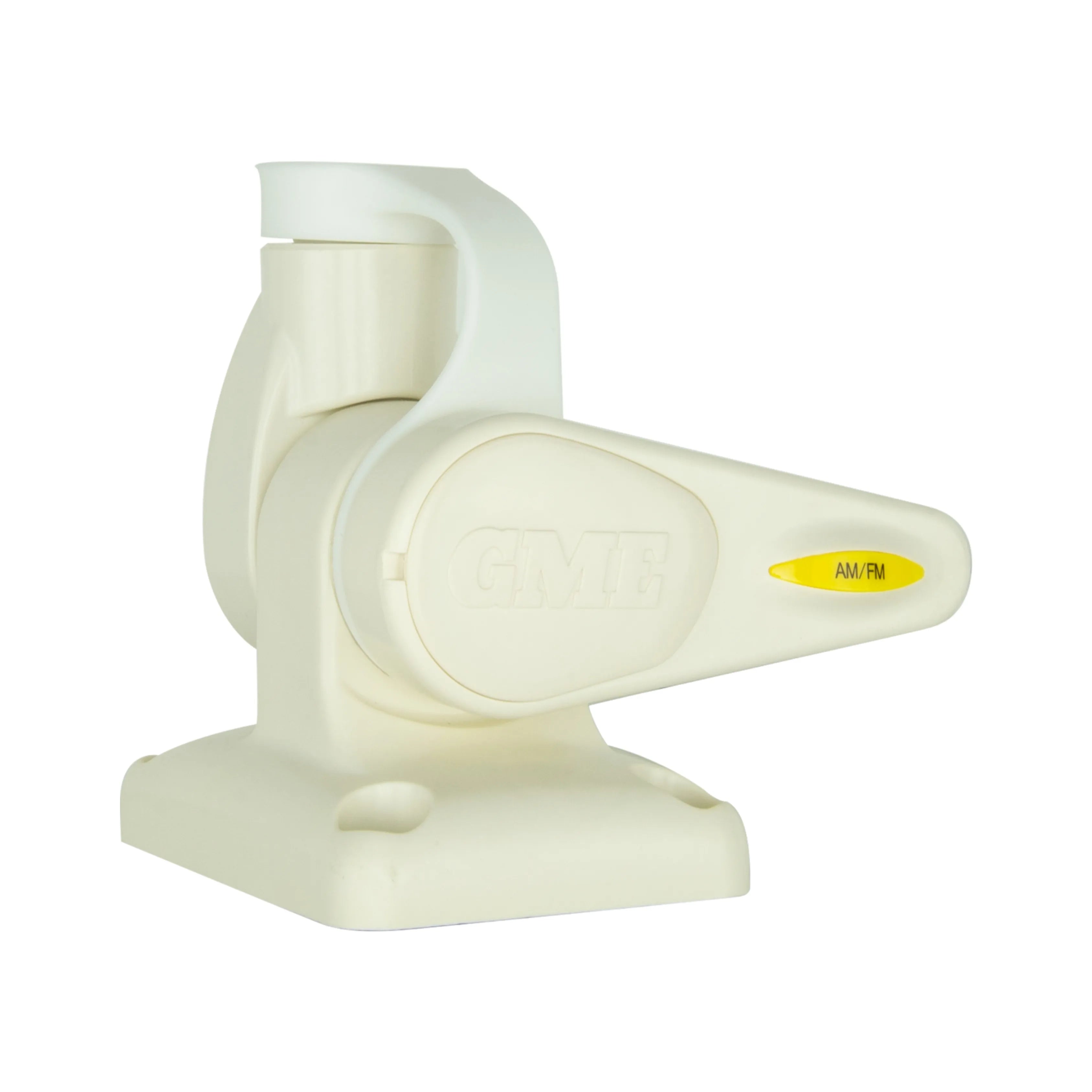 GME ABL013 White Single Swivel Rectangular Antenna Base
