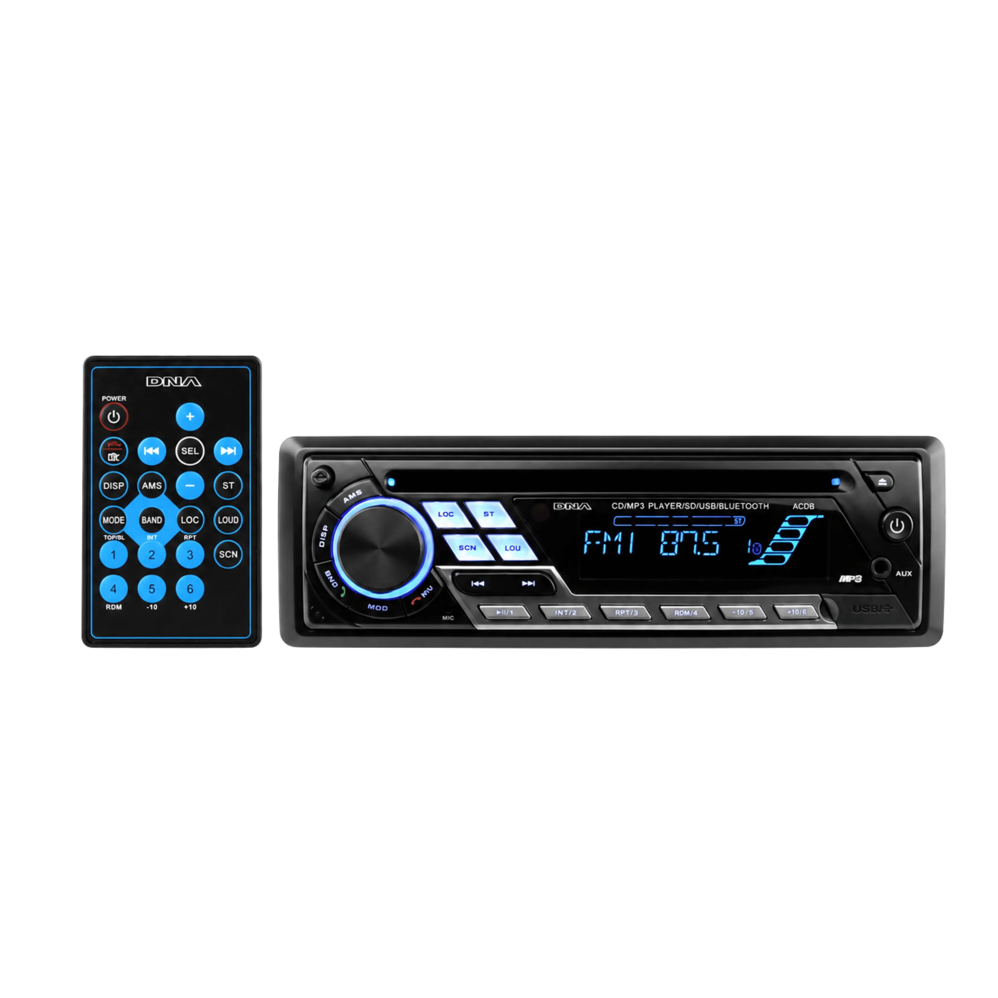 DNA ACD8 Single DIN CD/MP3 Player with Bluetooth, SD, USB and AUX Inputs