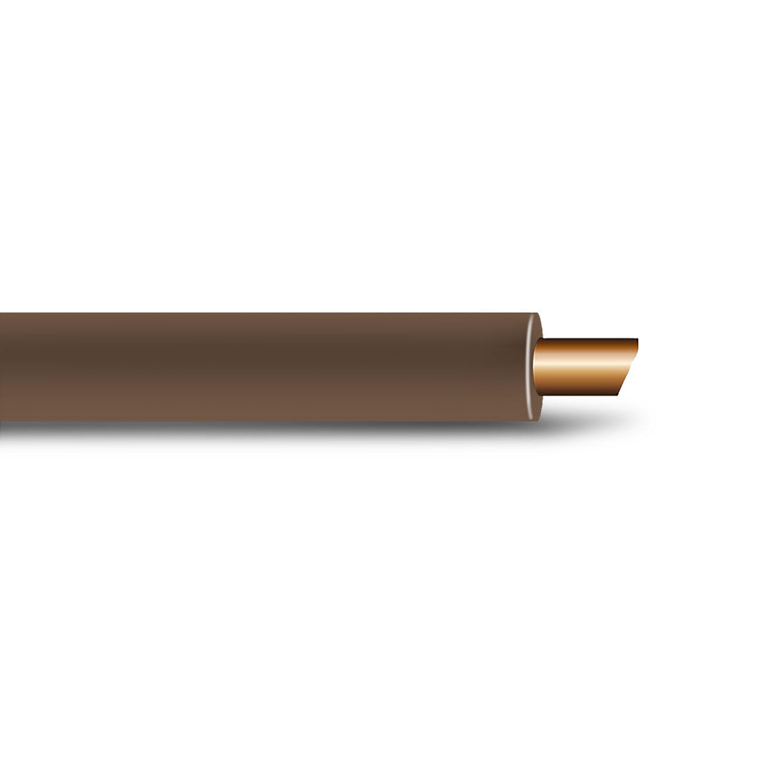 OEX ACX0561/100 | 2mm Single Core Automotive Cable | Brown 100m Roll