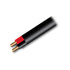 OEX ACX0799L 2mm Twin Core Automotive Cable, Red/Black, With Black Sheath - 100m Roll