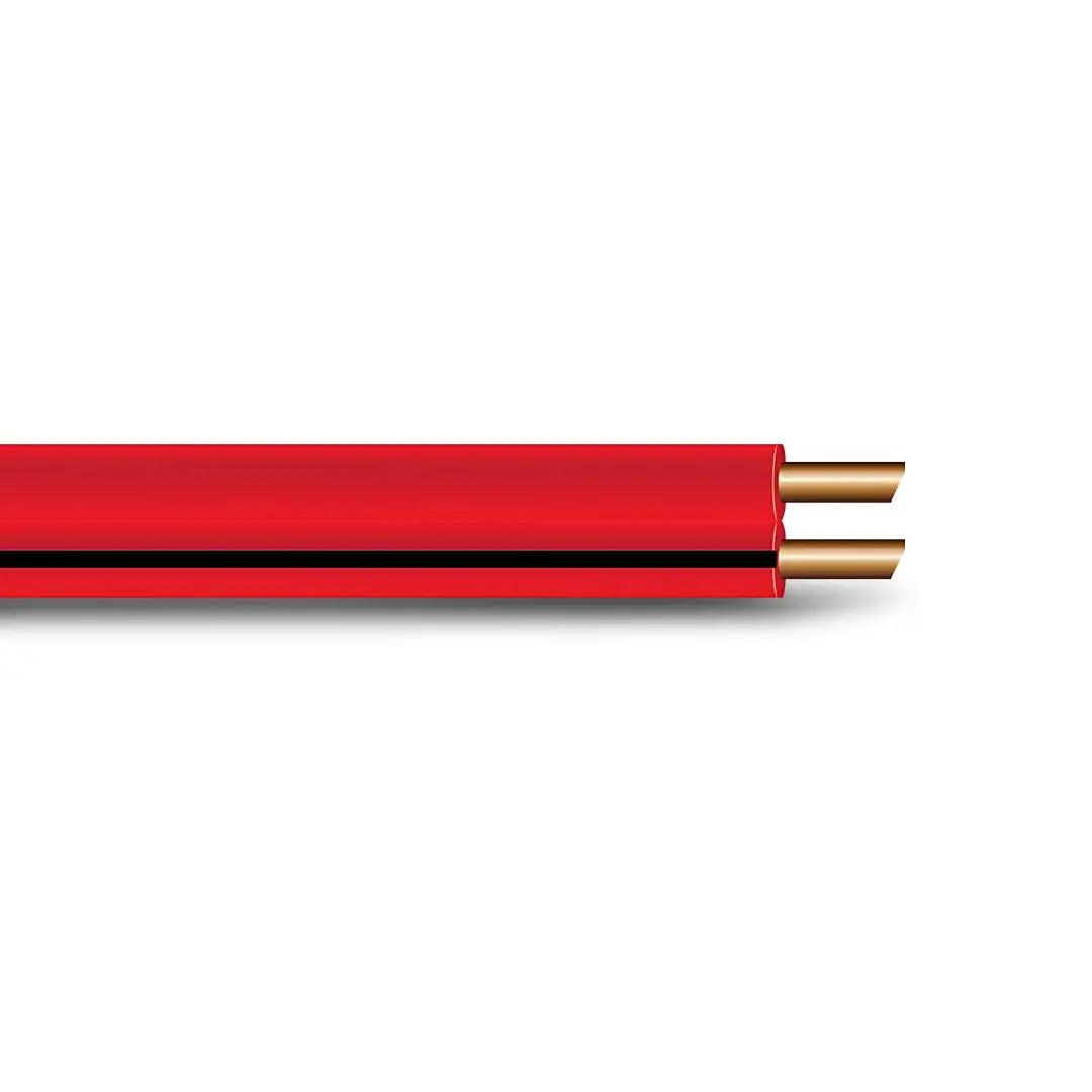 OEX ACX0804L | 4mm 100m Roll Automotive Cable | Twin CoreFigure 8 Red With Black Trace