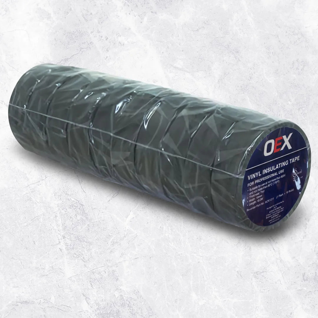 OEX ACX1211 19mm 18.3M Insulation Tape Adhesive PVC 10Pkt