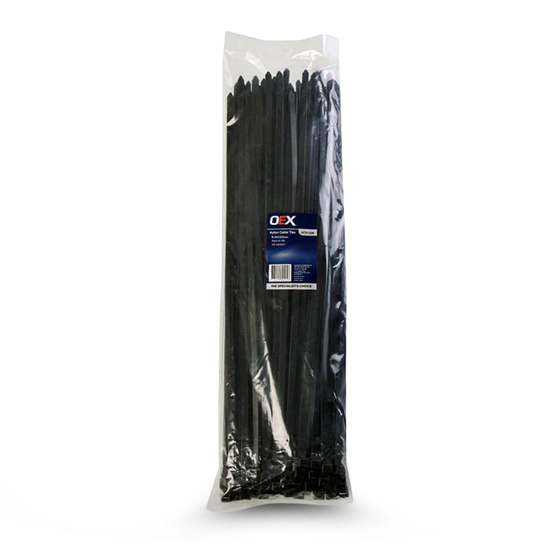 OEX ACX1326 Black Nylon Cable Ties 8.9mm x 530mm Pack of 100