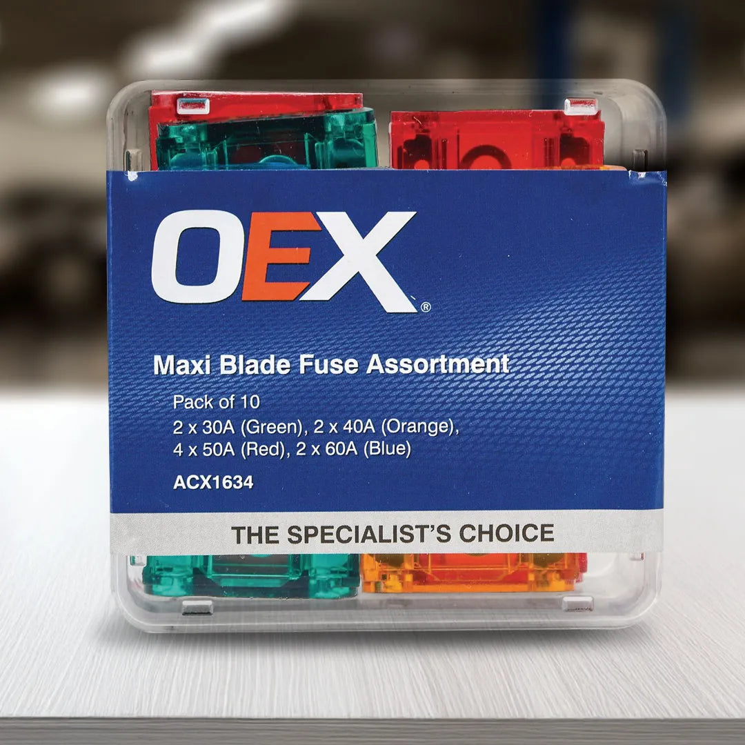 OEX ACX1634 Blade Fuse Maxi Assortment Pack of 10