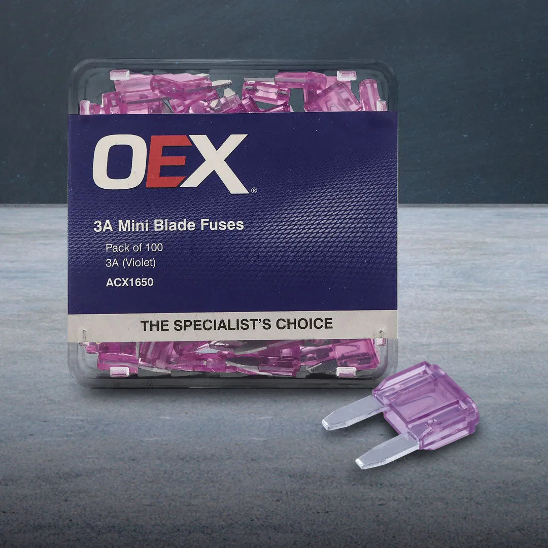OEX ACX1650 3A Fuse Mini Blade Violet Pack of 100