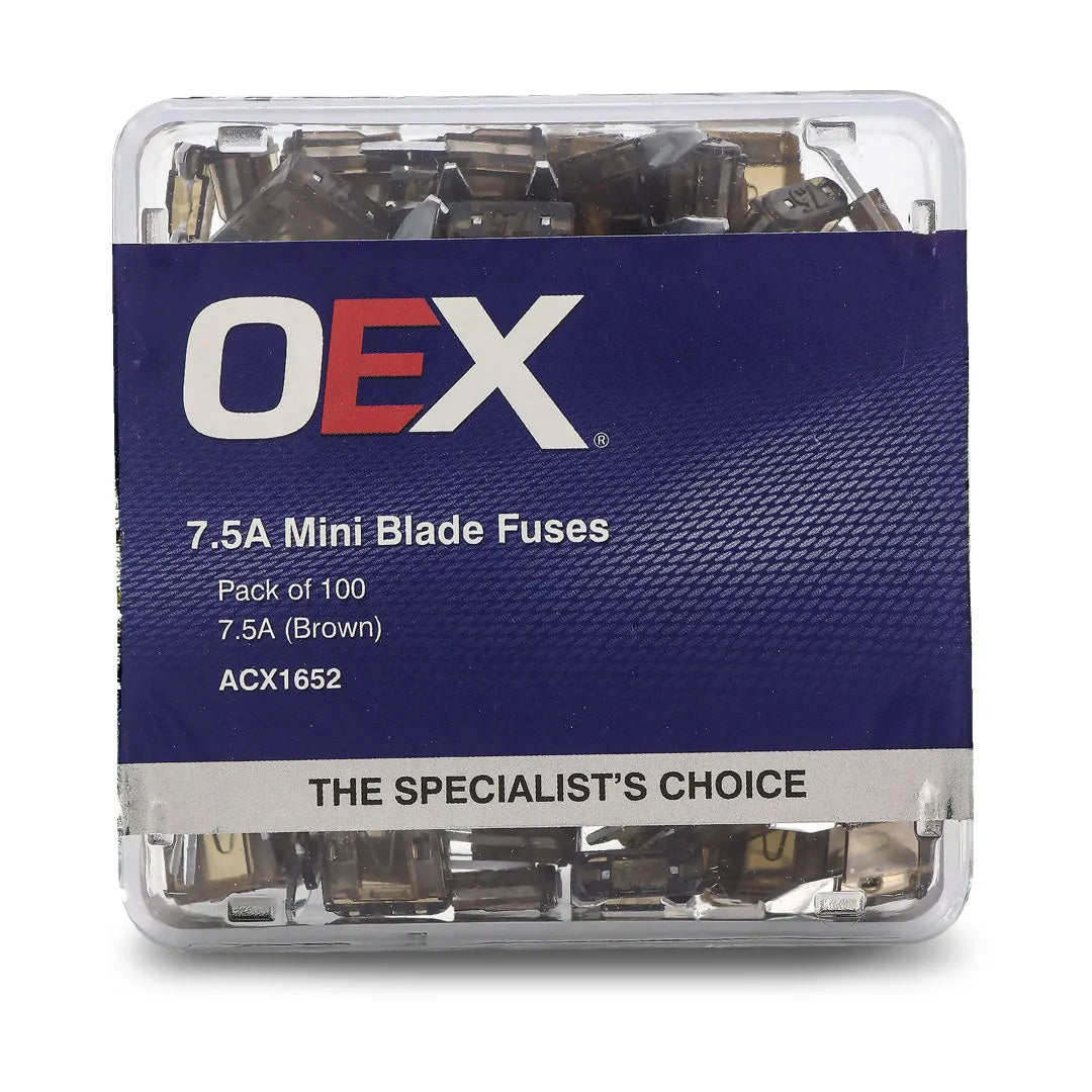 OEX ACX1652 7.5A Fuse Mini Blade Brown Pack of 100