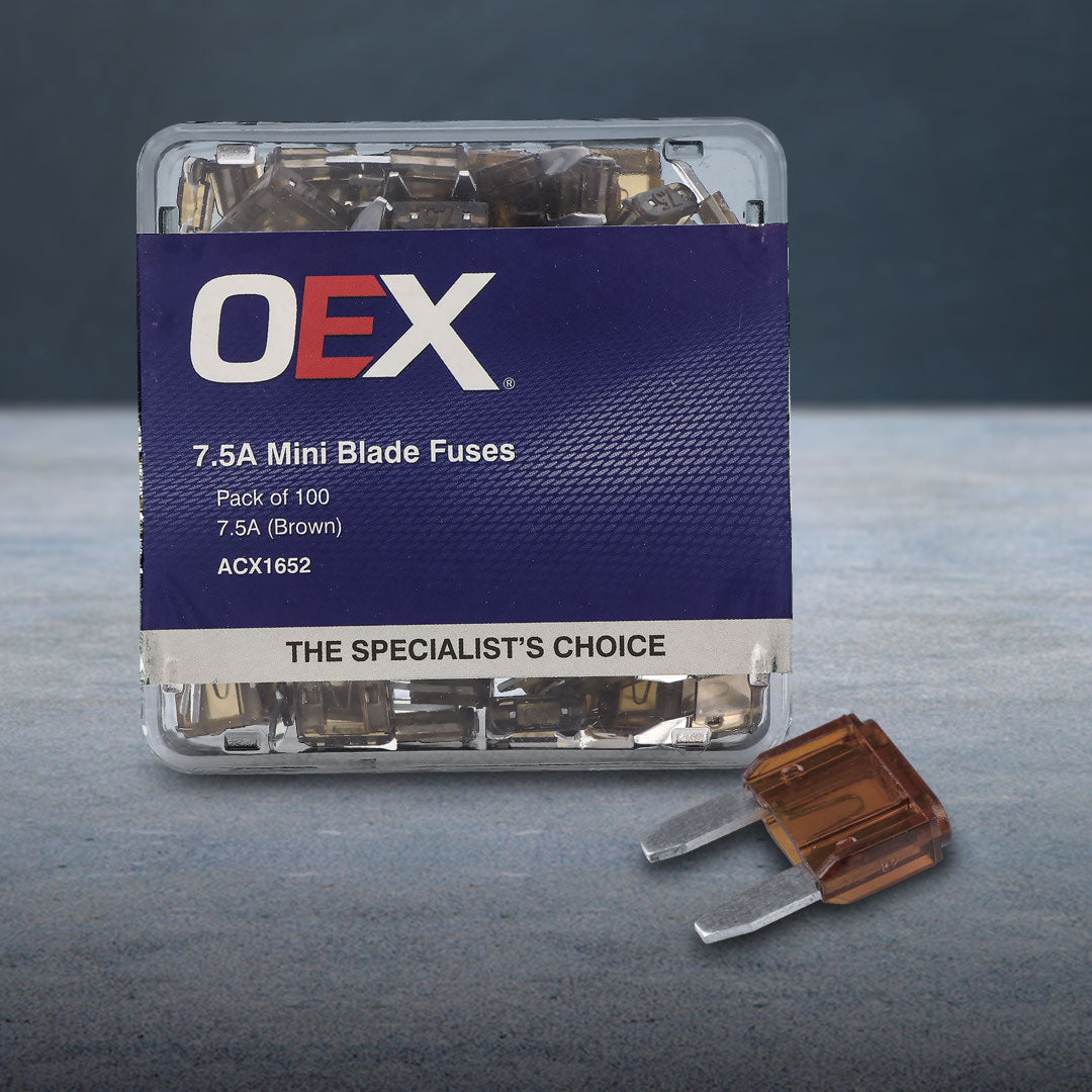 OEX ACX1652 | 7.5A  Fuse Mini | Blade Brown - Pack of 100